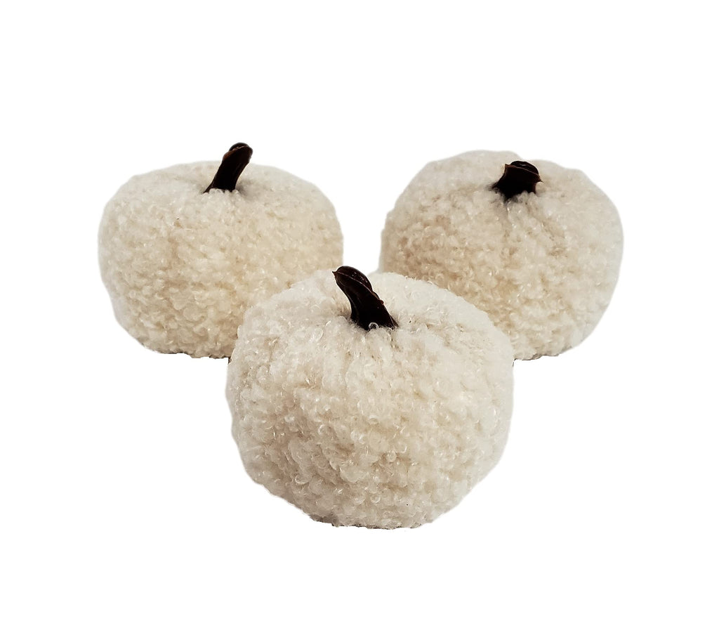 Set of 3 Mini Fabric Pumpkins Fall Autumn Decor