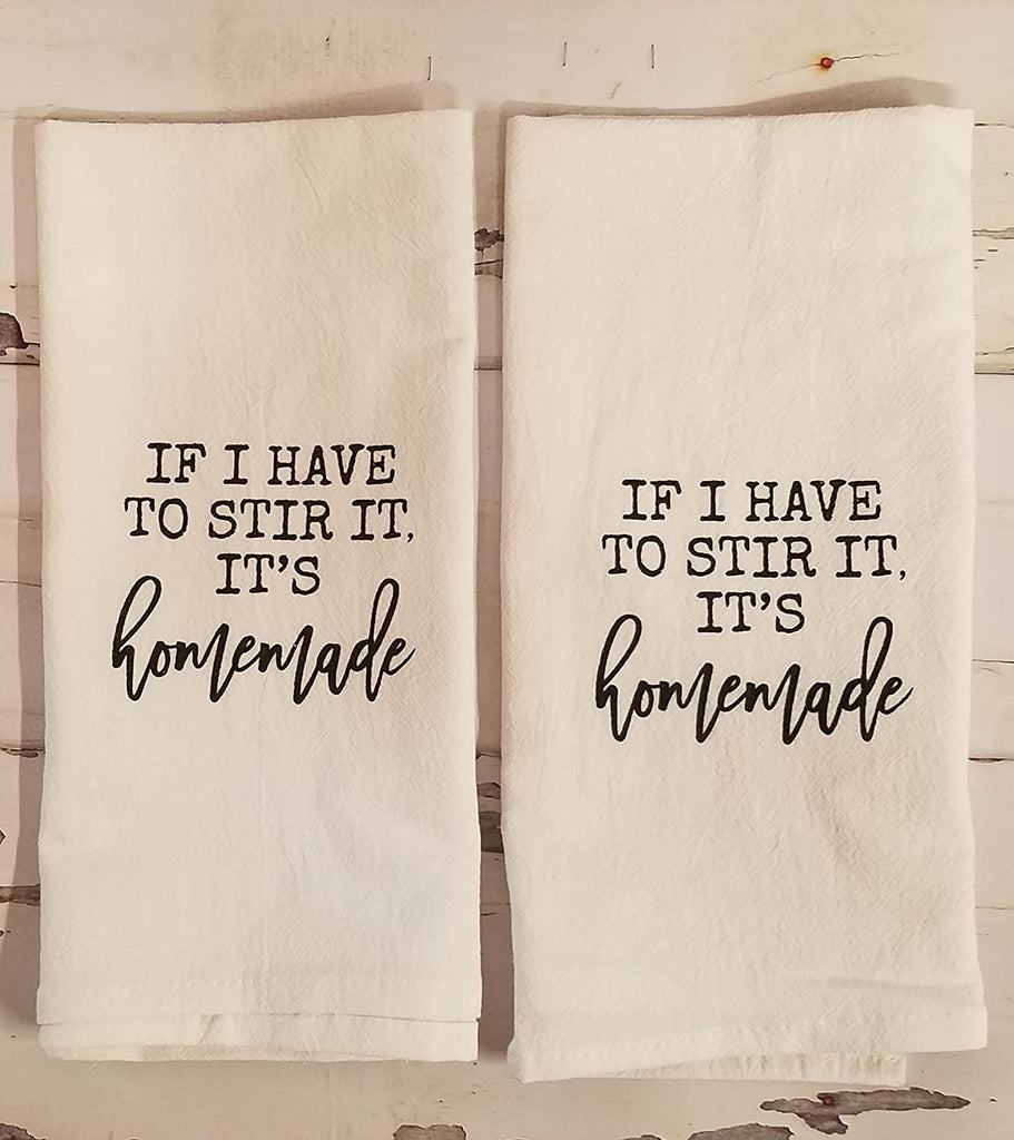 Set of 2 100% Crinkled Cotton Flour Sack Funny Dish Towels Bath Kitchen