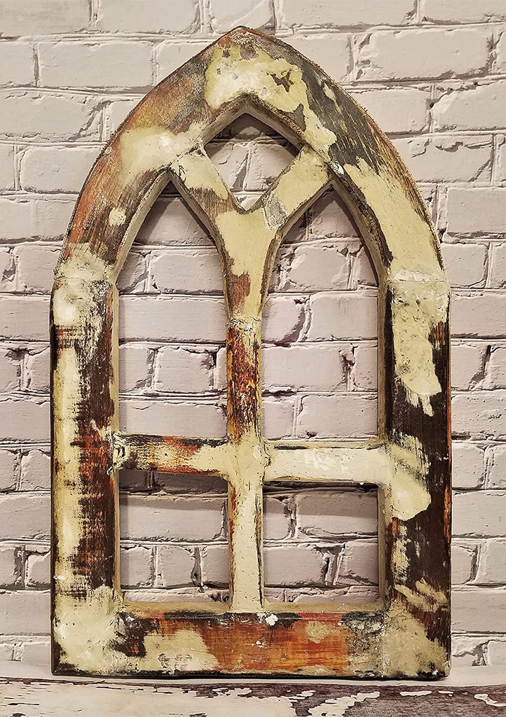 Rustic Architectural Wood Chapel Wall Sculpture Cathedral Decor
