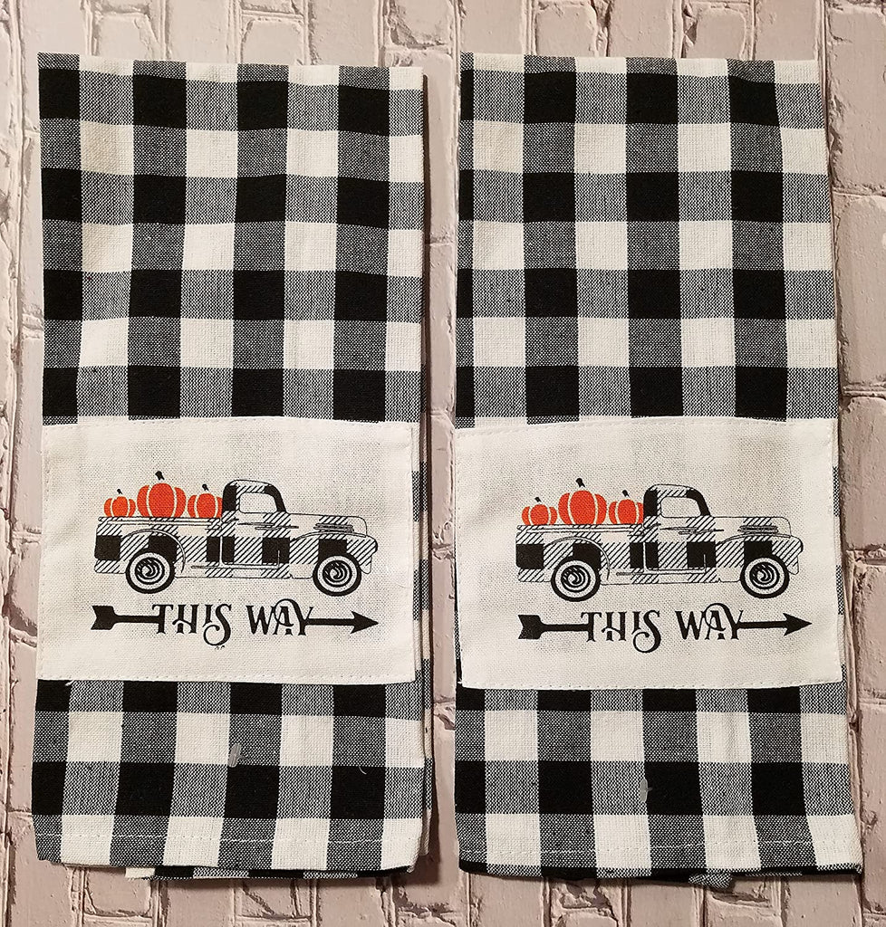 Fall Harvest Kitchen Dish Towels Set of 2