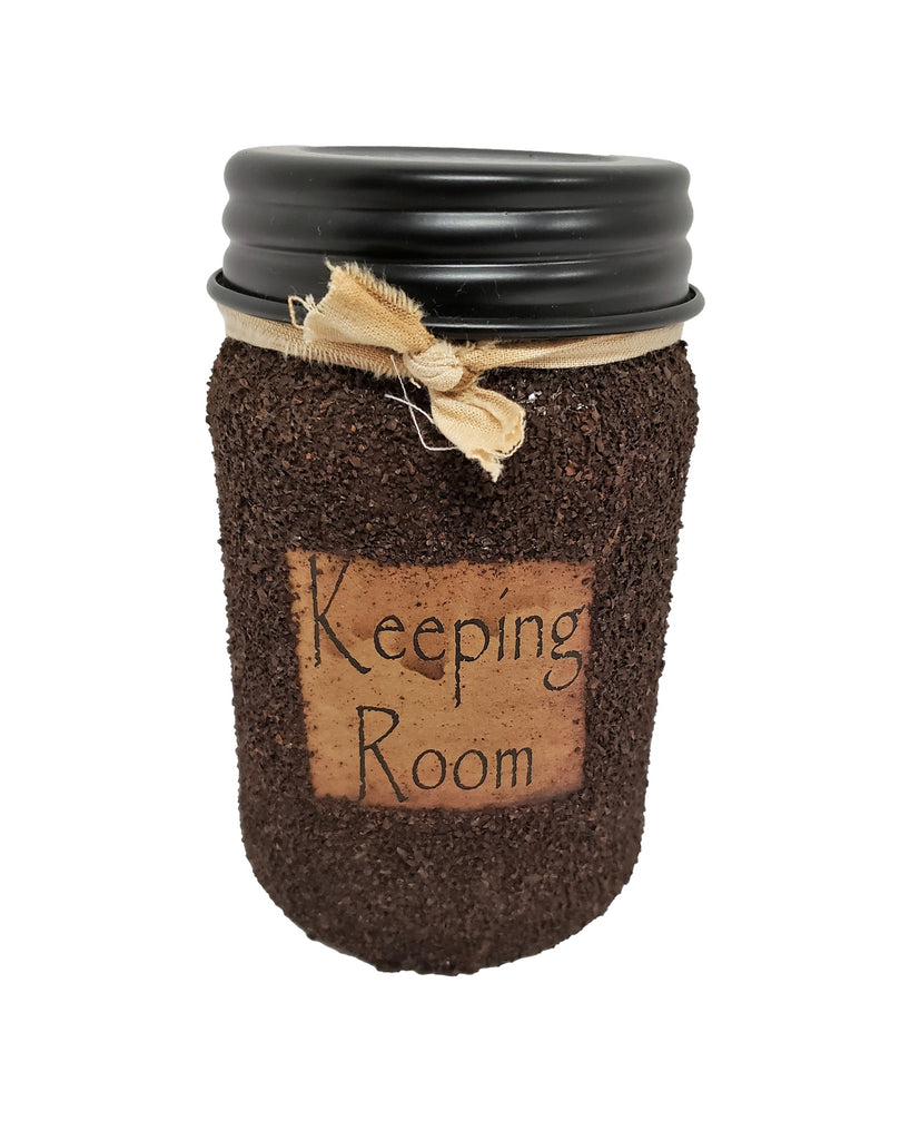 Farmhouse Primitive Grubby Mason Jar Candle Hand Dipped 16 Ounce