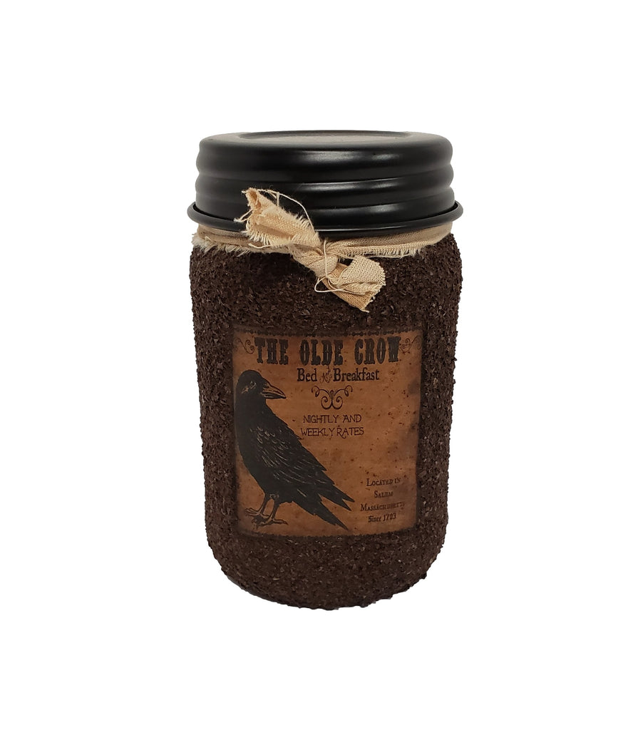 Farmhouse Primitive Grubby Mason Jar Candle Hand Dipped 16 Ounce