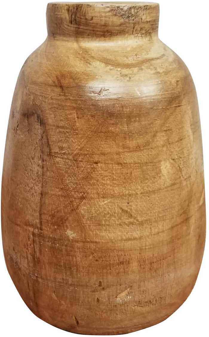 Modern Rustic Wood Bottle Vase Stem Holder Tabletop Home Decor