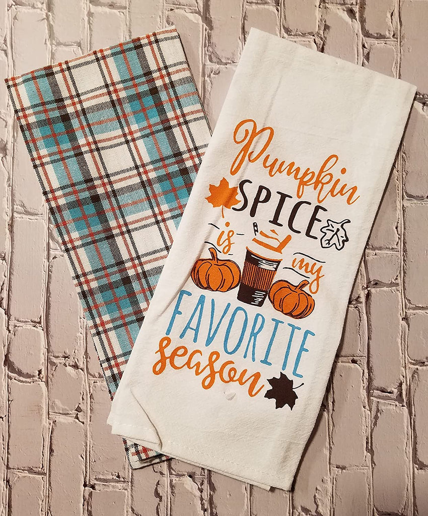 Fall Harvest Kitchen Dish Towels Set of 2